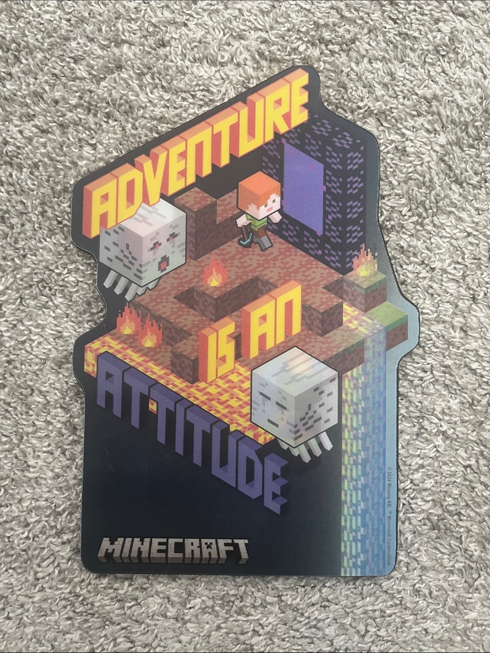 Minecraft "Adventure Is An Attitude" Pixel Art